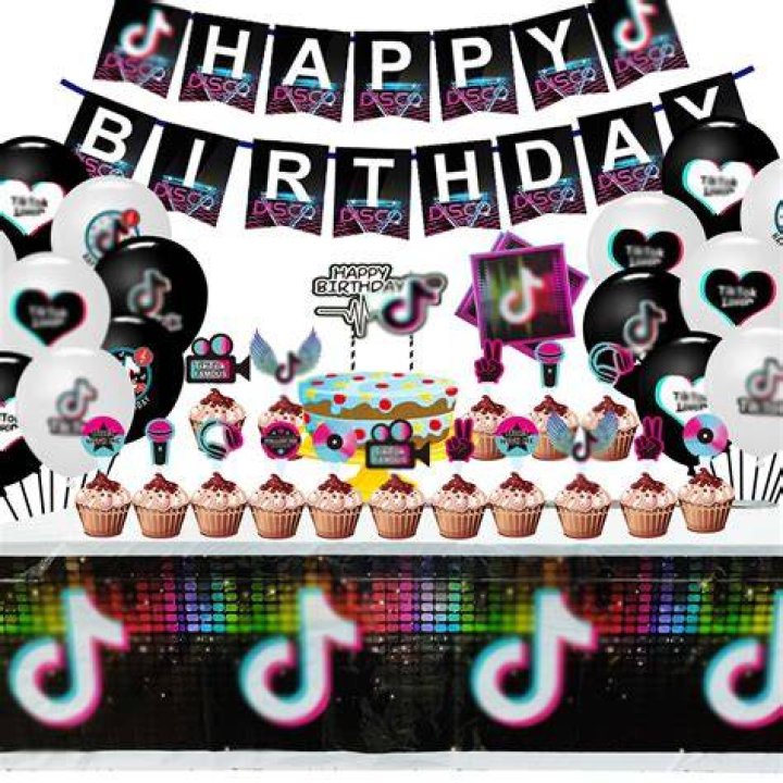 Buy TIK Tok Birthday Decorations Tiktok Photo Booth Props Background