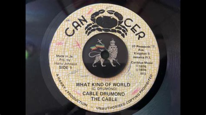 Cable Drummond What Kind Of World / Dub Cancer 7" 45T &mdash; Ohm Records