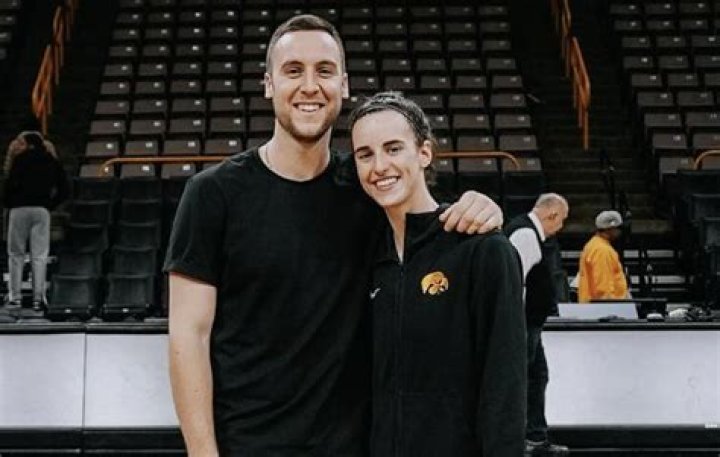 Caitlin Clark and boyfriend Connor McCaffery celebrate their 1year