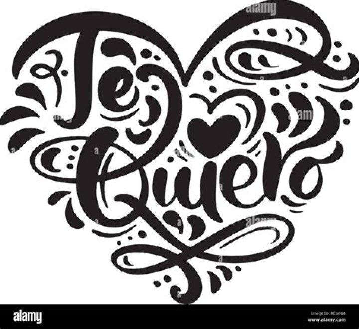 Calligraphy phrase Te Quiero on Spanish I Love You 375254 Vector Art at