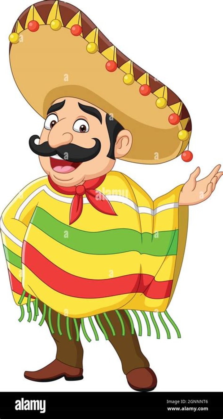Cartoon funny mexican man presenting 6605476 Vector Art at Vecteezy