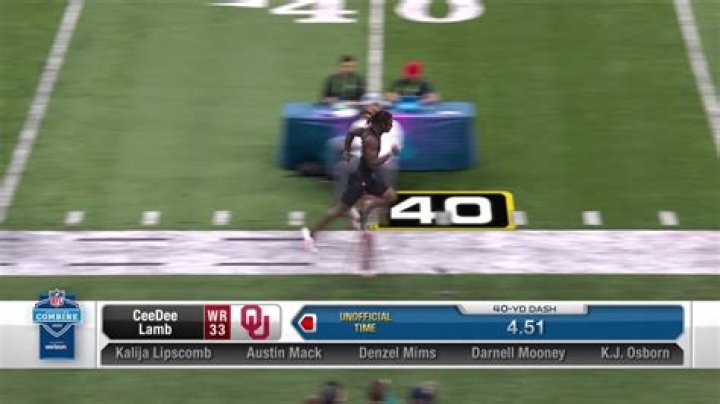 Ceedee Lamb 40 yard dash YouTube