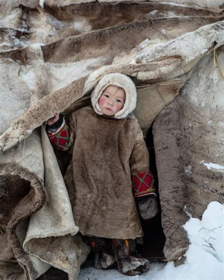 child, Yamal Peninsula, Arctic Siberia Photo