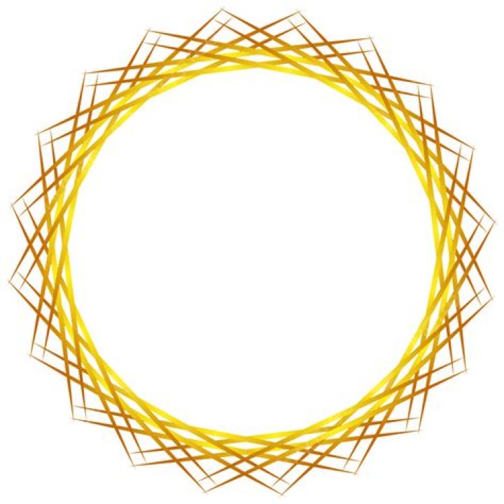 Circle Golden Frame Vector PNG Images, Golden Circle Frame Border