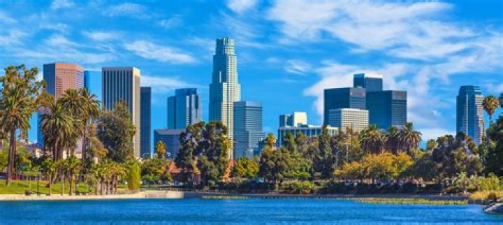 Cityscape With Skyscrapers Of Los Angeles Skyline, CA Public Policy