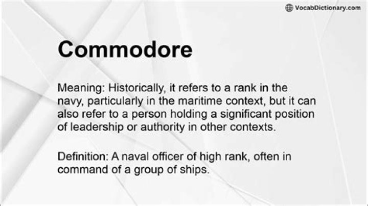 Commodore Meaning YouTube