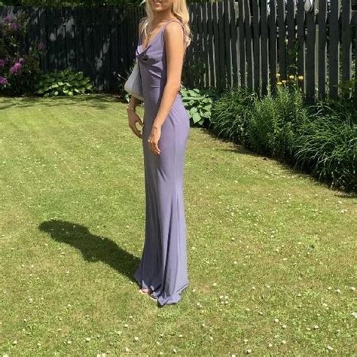 Corinne Grey Asymmetric Cowl Neck Backless Maxi Dress Club L London USA