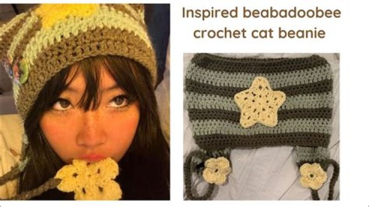 Crochet cat beanie beabadoobee tutorial YouTube