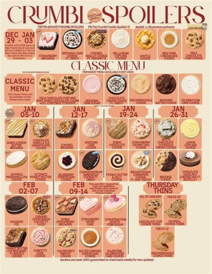 Crumbl Cookies week of 12/4/23! Holiday flavors, and next week's