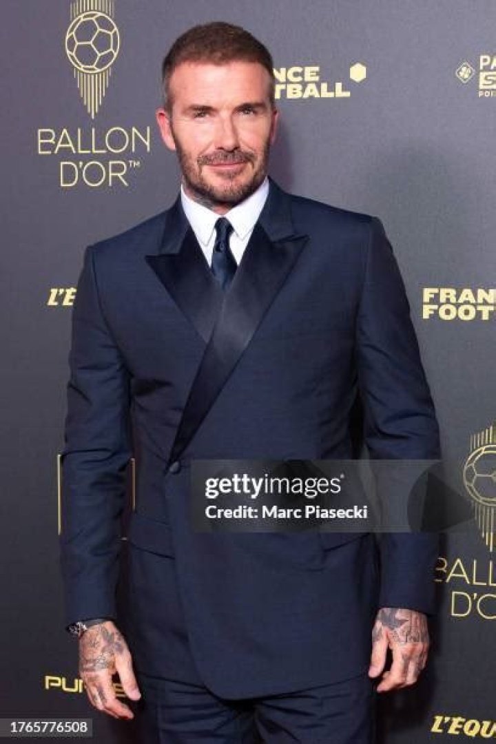 David Beckham attends the 67th Ballon D'Or Ceremony at Theatre Du