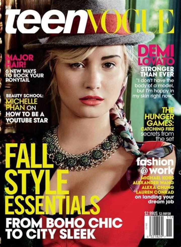 Demi Lovato in Teen Vogue, November 2013