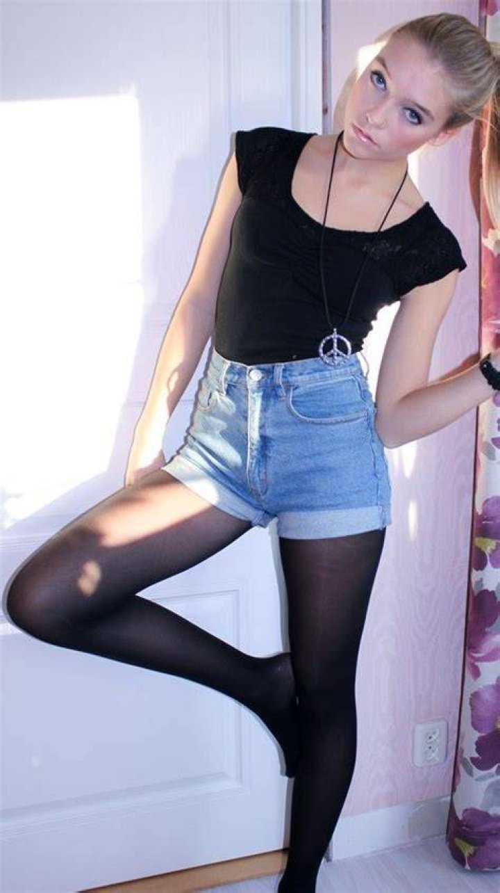 Denim Shorts And Tights