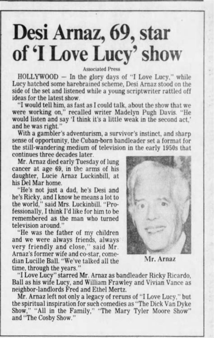 Desi Arnaz Funeral Desi Arnaz Franklin (1956 1993) Find A Grave