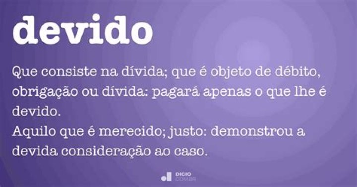Devido Dicio, Dicion&aacute;rio Online de Portugu&ecirc;s