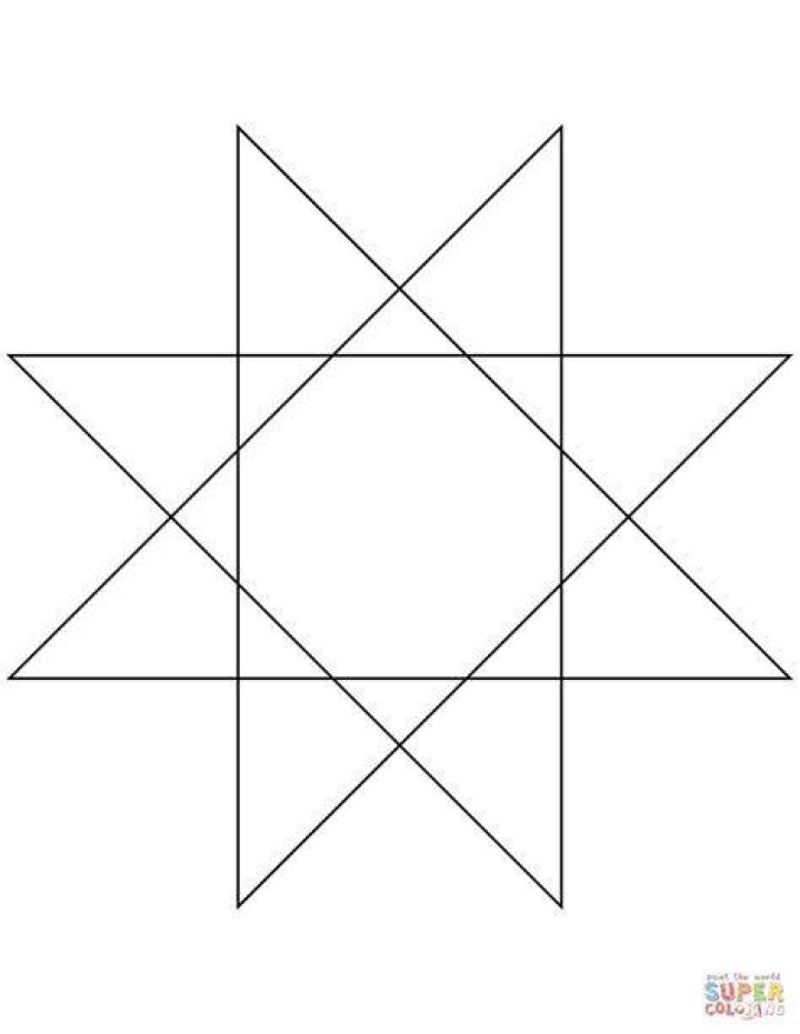 Dibujo De Estrella De 8 Puntas Para Colorear Dibujos Para Colorear