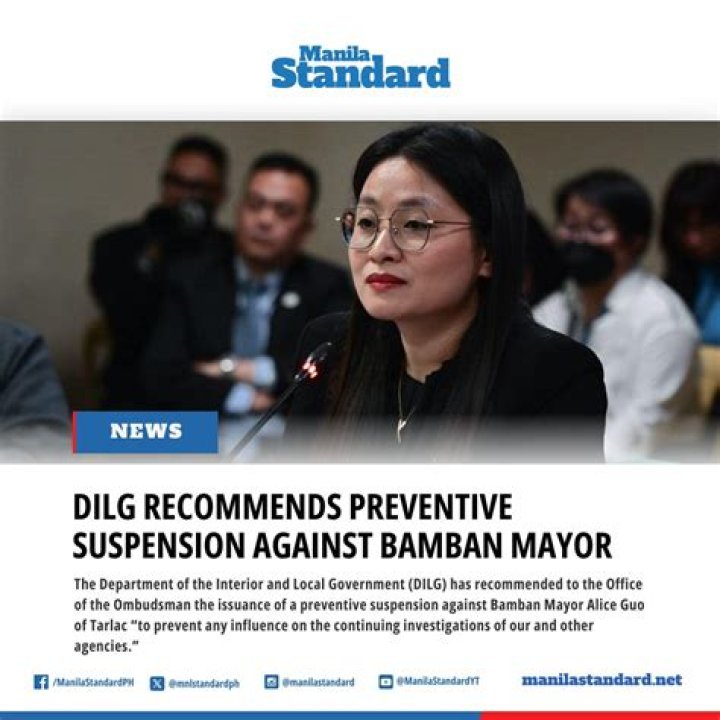 DILG preventive suspension of Bamban Mayor Alice Guo Cebu