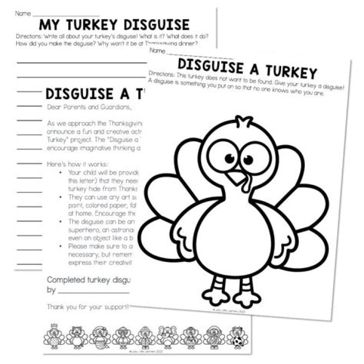 Disguise A Turkey Printable