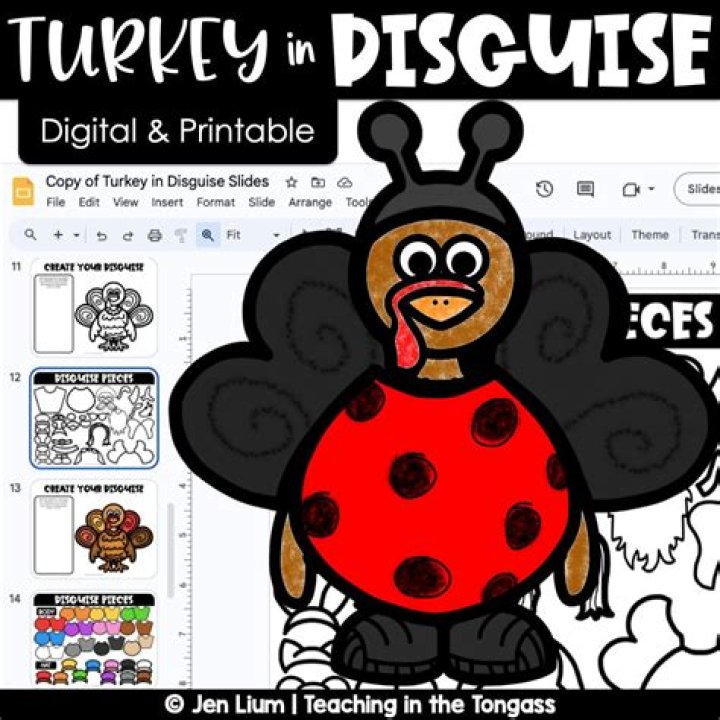 Disguise The Turkey Template Printable Find A Word