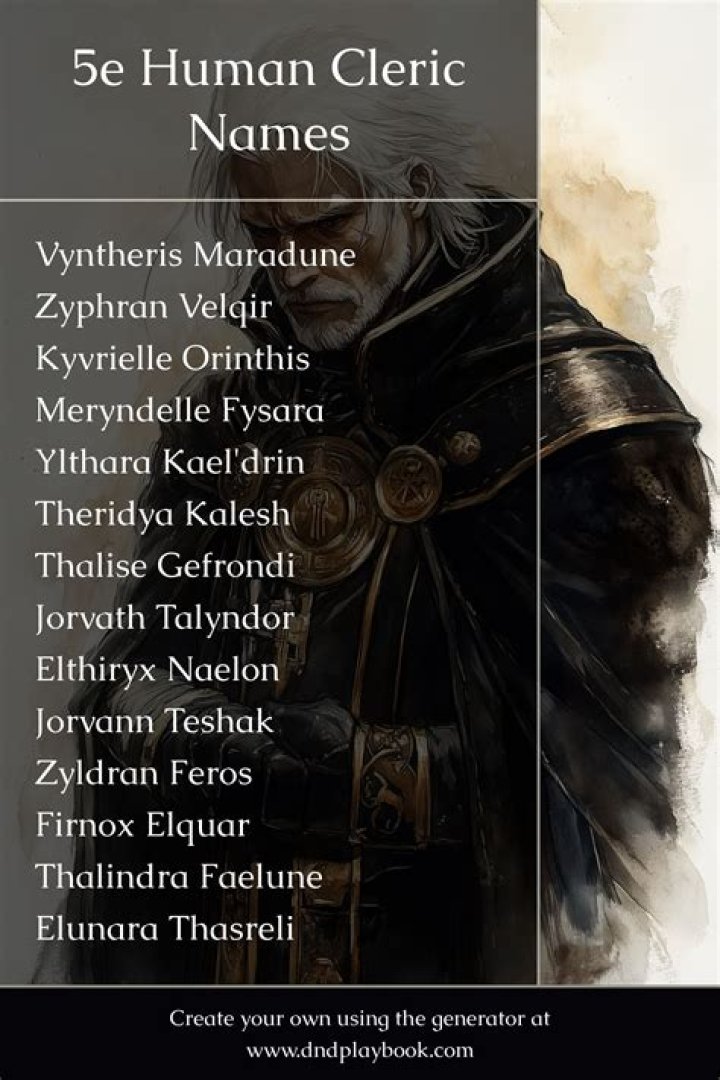 Dnd Human Names 400+ Fantasy Dnd Human Names And Ideas