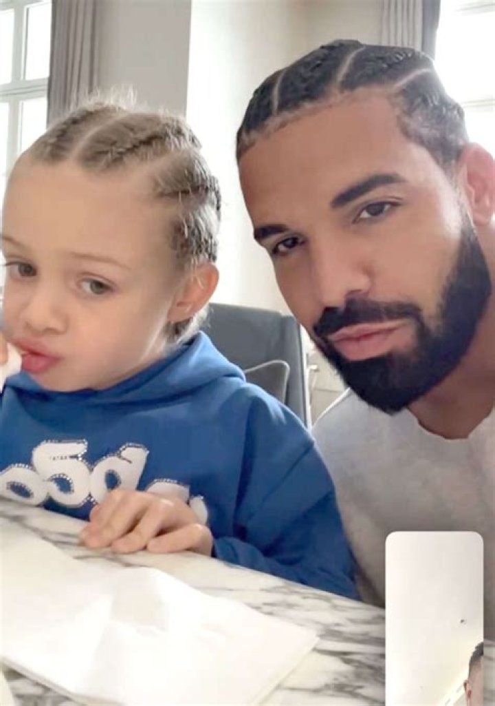 Drake and Son Adonis, 4, Sport Matching Braids in Sweet Selfie in 2022