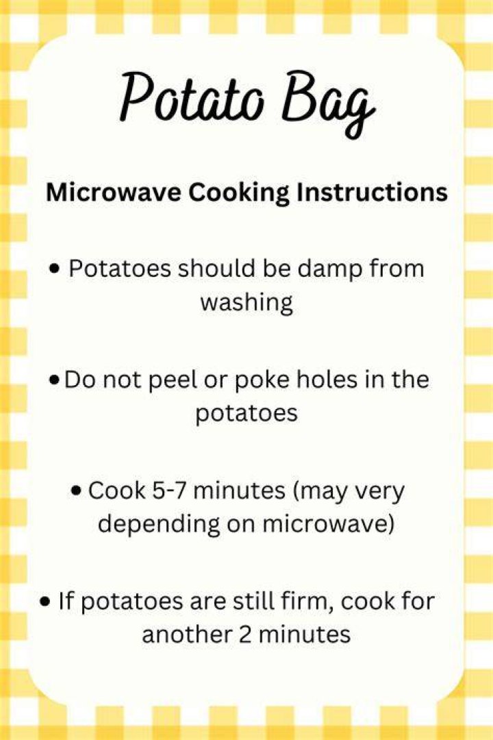 Easy Microwave Potato Bag Instructions Perfect Baked Potatoes In