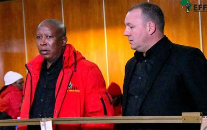 EFF leader, Julius Malema and his wife, Mantwa Matlala, celebrate their