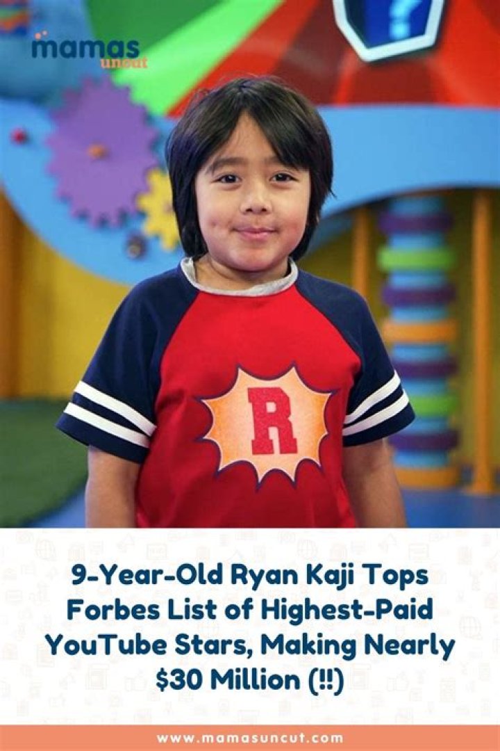 Eightyearold Ryan Kaji tops YouTube list of high earners with 26 million
