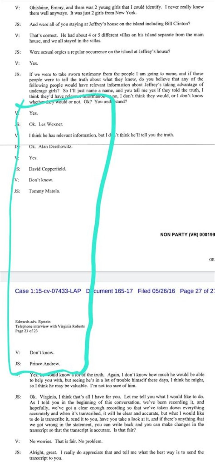 Epstien list names unsealed...... Page 2 TexAgs