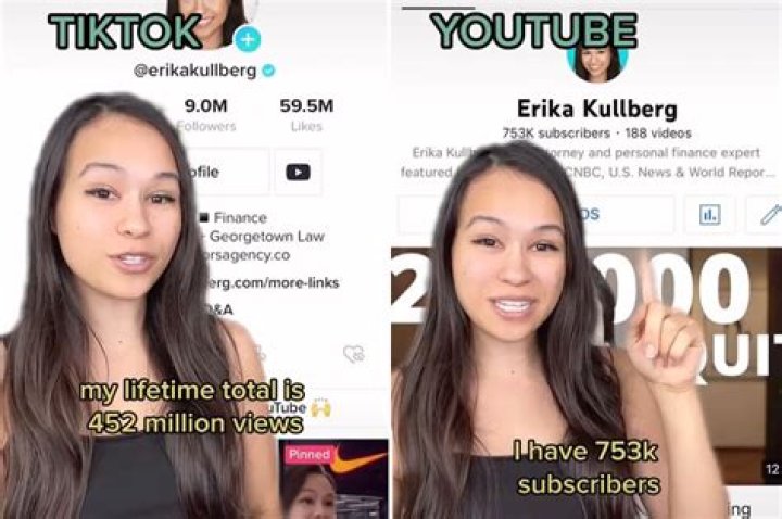 Erika Kullberg reveals how much she's made on TikTok, YouTube and Facebook