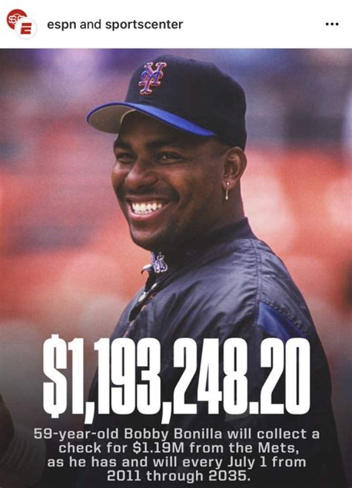 ExMLB star Bobby Bonilla, now 59, is STILL paid whopping &pound;1mperyear