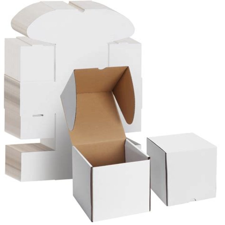 EYMPEU 20 Cardboard Boxes 6X6X6 Inch (15.3X15.3X15.3cm) White Shipping
