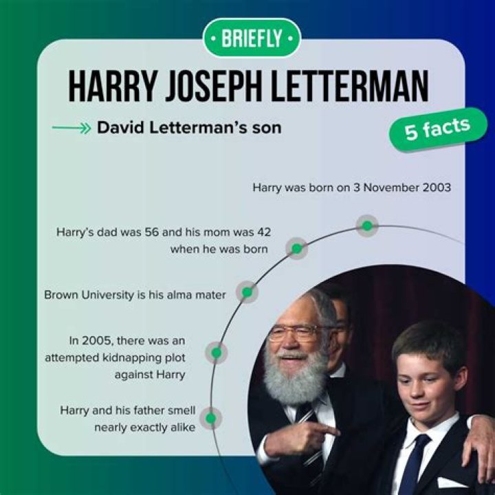 Facts about Harry Joseph, David Letterman's Son Who Was Once Almost