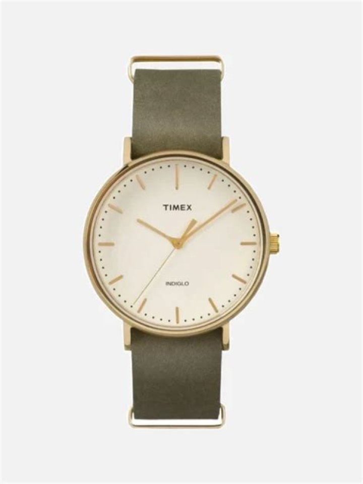 Fairfield 41mm Leather Watch Timex
