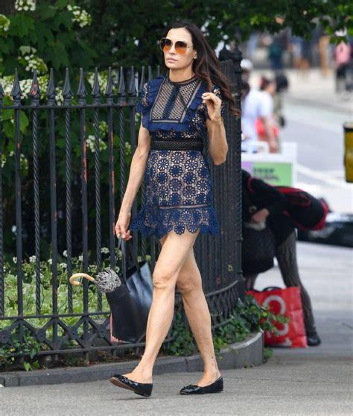 FAMKE JANSSEN Out and About in New York 04/13/2023 HawtCelebs