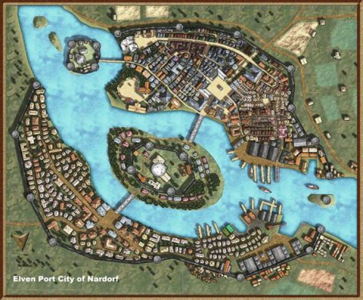 Fantasy City Map, Fantasy Places, Fantasy World, Dnd World Map, Rpg