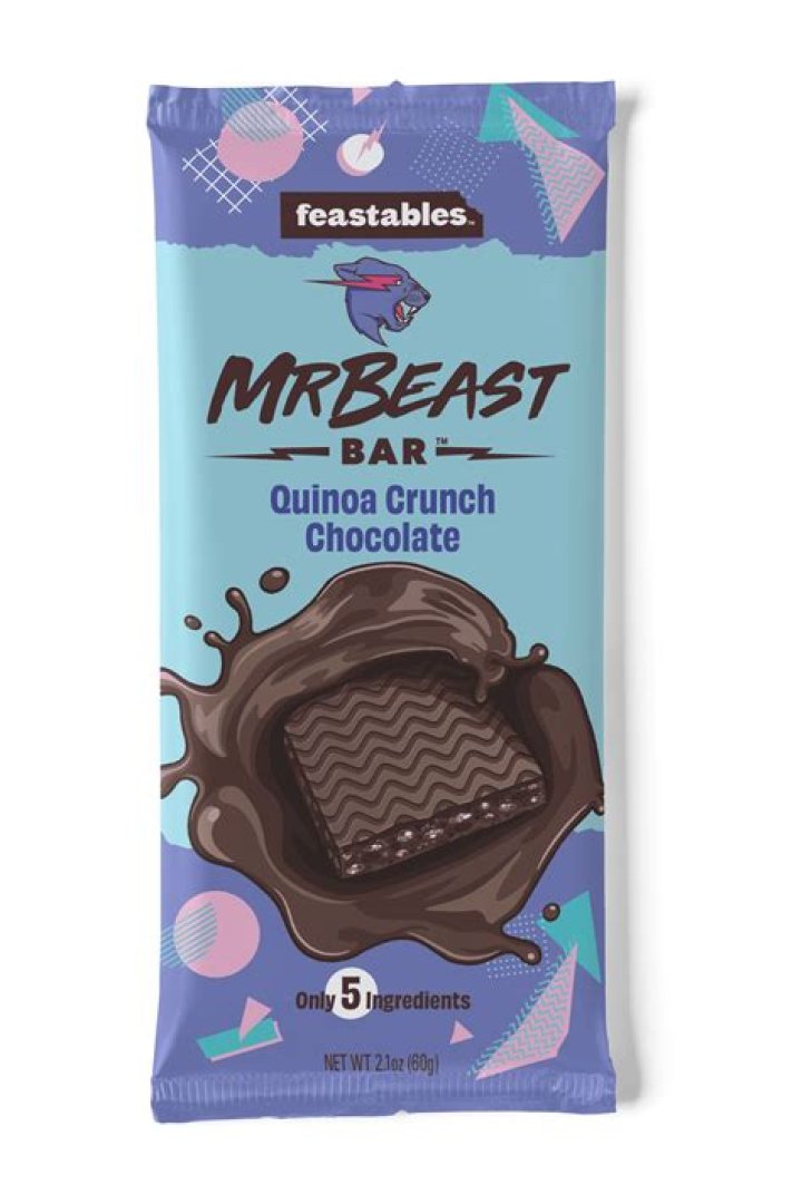 Feastables MrBeast Crunch Bar & Deez Nutz, Karl Gummies Sour Blue