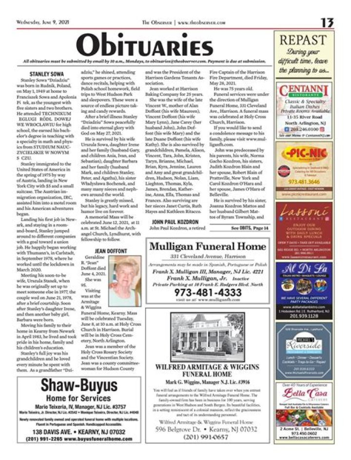 Fileidaho, Obituaries Part Two (131281) (131360) (131361) Sample