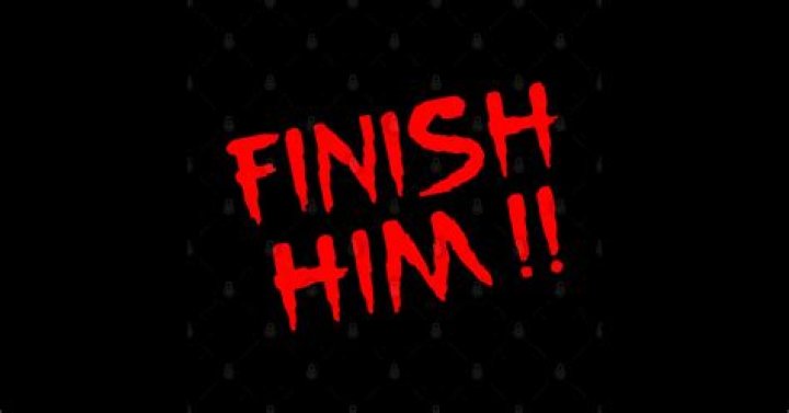 Finish Him Finish Him Sticker TeePublic