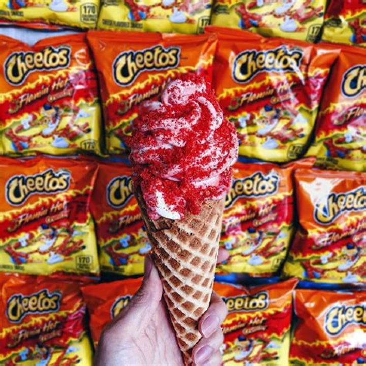 Flamin&rsquo; Hot Cheetos ice cream and shake are now available at Marble