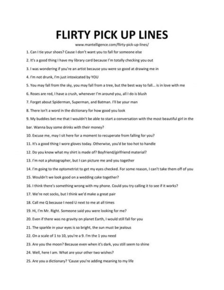 Flirty Chat Up Lines for Him