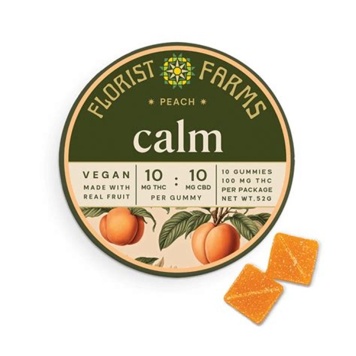 Florist Farms Peach 10mg THC Gummies 10ct Weedmaps
