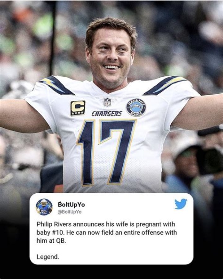 Former NFL QB Philip Rivers 10th child with wife Tiffany