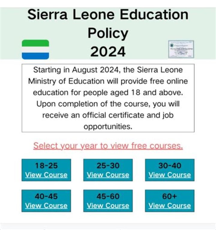Free education starts in Sierra Leone but lack of space is a problem