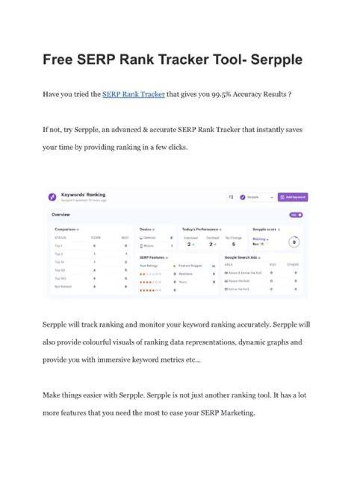 Free SERP Rank Tracker Tool Serpple by Shankknight on Dribbble