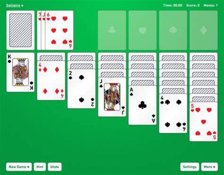 Freecell green felt solitaire graphicgross