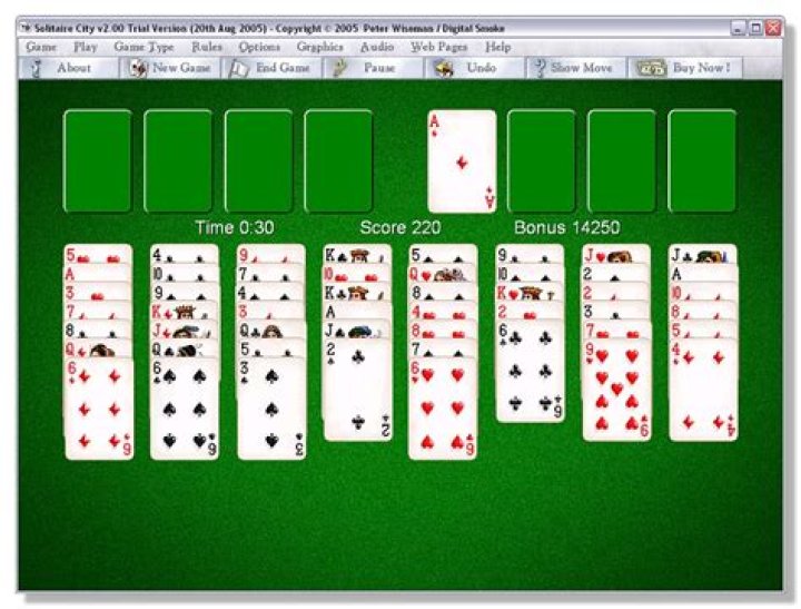 Freecell Solitaire Green Felt