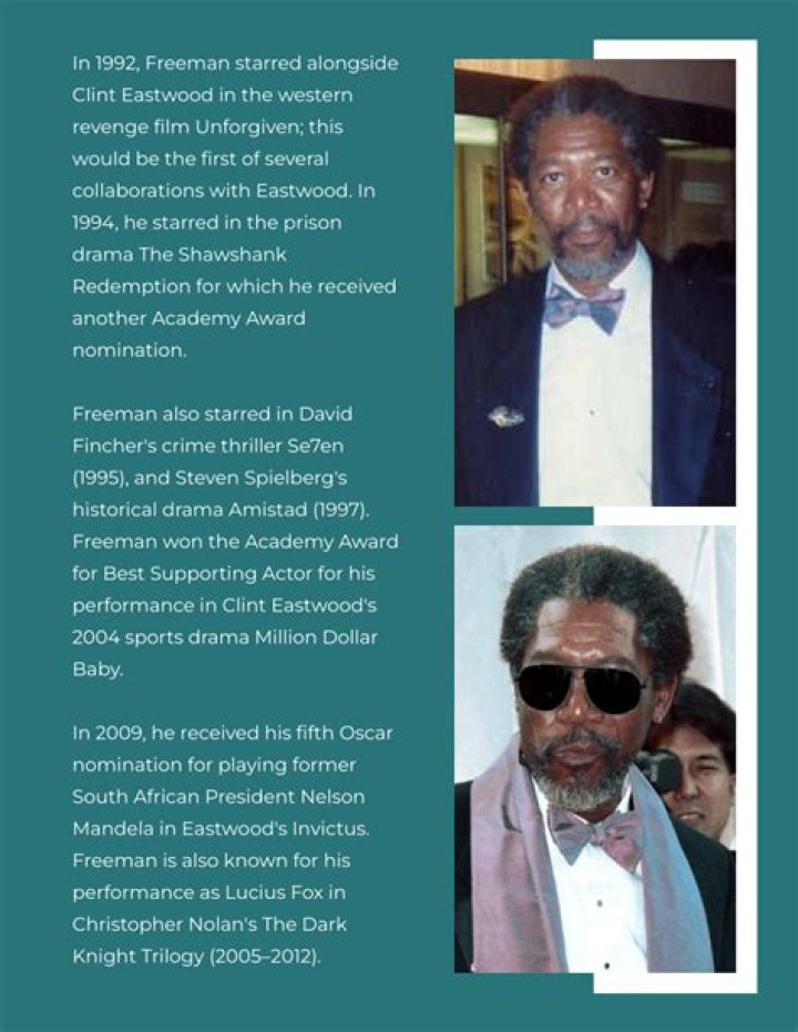 Freeman Biography &bull; American actor and film narrator