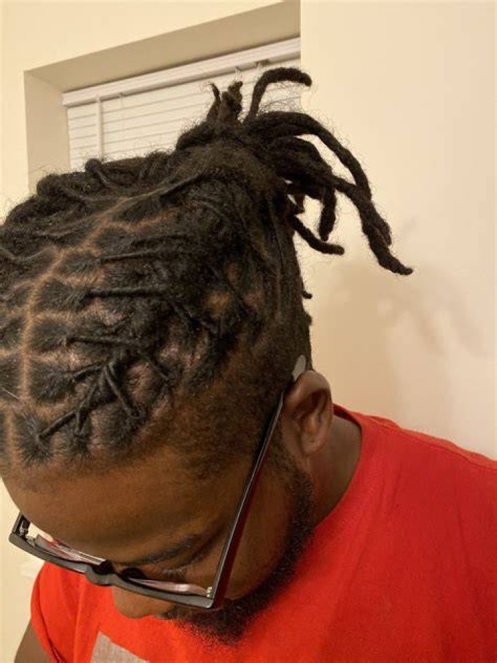 Fresh wash with a retwist wrapping one loc around another. Fresh Wash