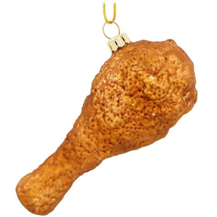 Fried Chicken Leg Glass Ornament Fried chicken legs, Food ornaments
