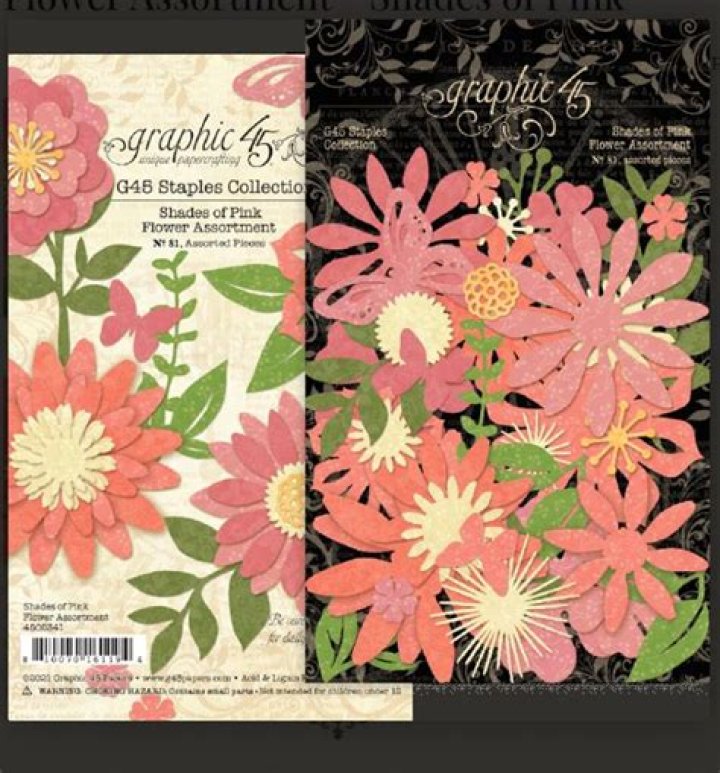 Graphic 45 Staples Flower AssortmentShades Of Yellow & Orange